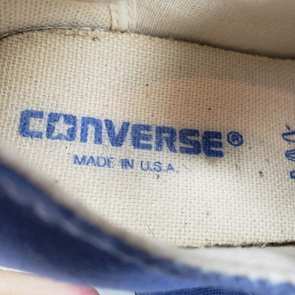 VINTAGE CONVERSE ALL STAR MADE IN THE USA Low Top Blue Canvas Sneakers